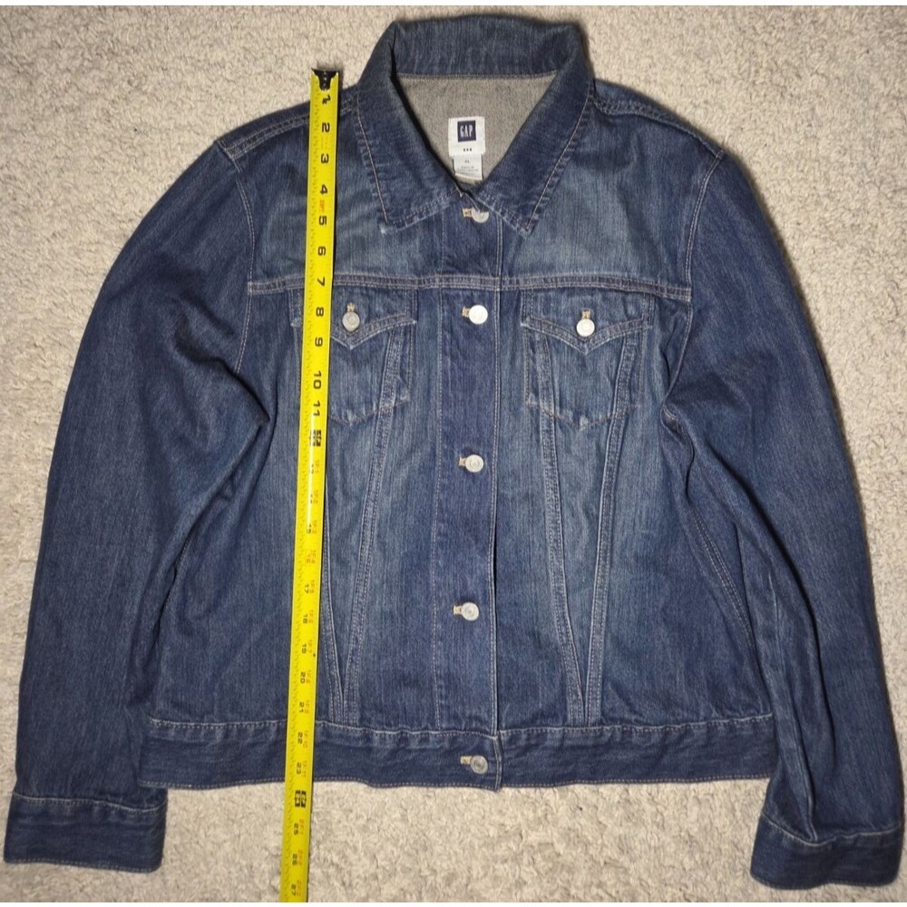 GAP Denim Jacket Women’s XL Blue Jean Trucker Button Front